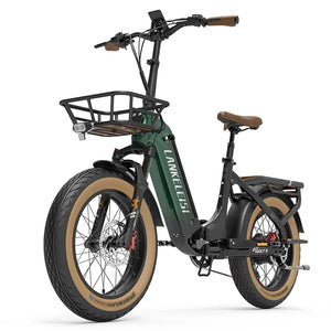 【Pas disponible】 Fat Bike Électrique LANKELEISI GOLF-X 1000W Pliant à Cadre Bas - RIDETRIC