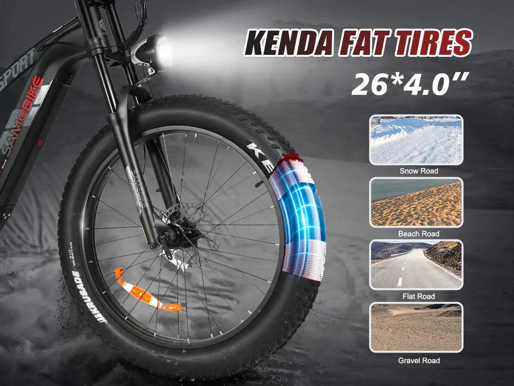 Fat Bike Électrique SAMEBIKE RSA08-II | 1000W |  Vélo Tout-terrain Ultime (Version améliorée) - RIDETRIC