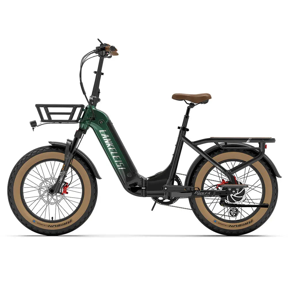 【Pas disponible】 Fat Bike Électrique LANKELEISI GOLF-X 1000W Pliant à Cadre Bas - RIDETRIC