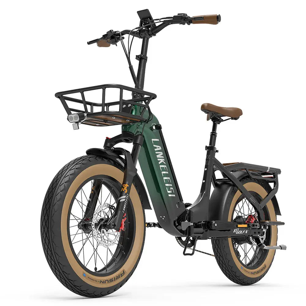 【Pas disponible】 Fat Bike Électrique LANKELEISI GOLF-X 1000W Pliant à Cadre Bas - RIDETRIC