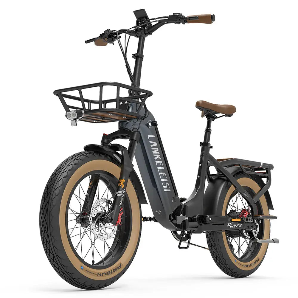 【Pas disponible】 Fat Bike Électrique LANKELEISI GOLF-X 1000W Pliant à Cadre Bas - RIDETRIC