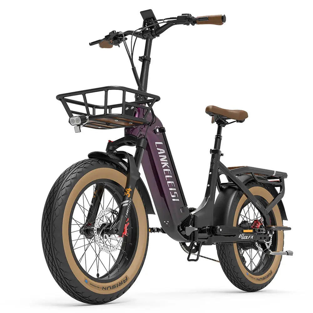 【Pas disponible】 Fat Bike Électrique LANKELEISI GOLF-X 1000W Pliant à Cadre Bas - RIDETRIC