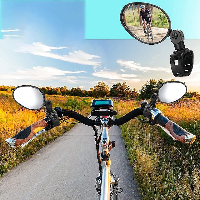 Miroir convexe grand angle pour un cyclisme en toute sécurité avec